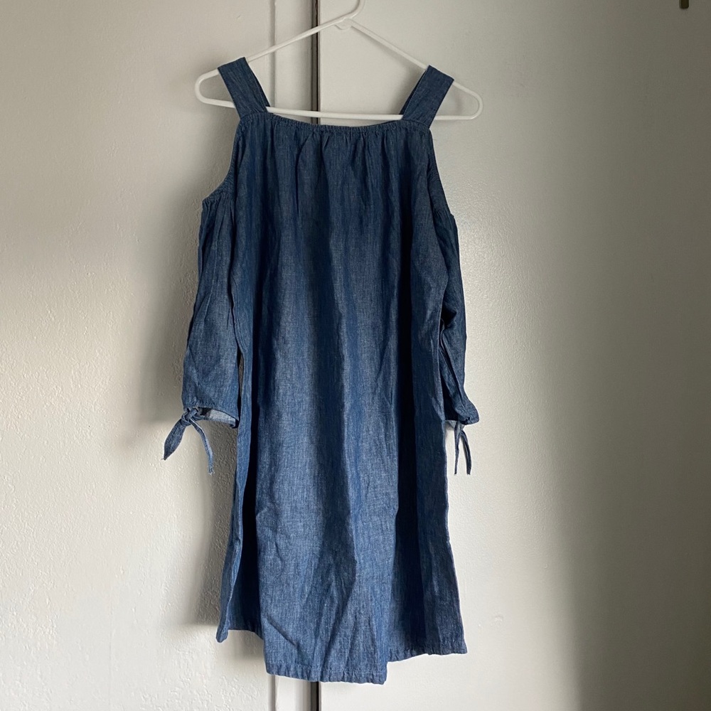 Madewell Chambray Cold-Shoulder Dress